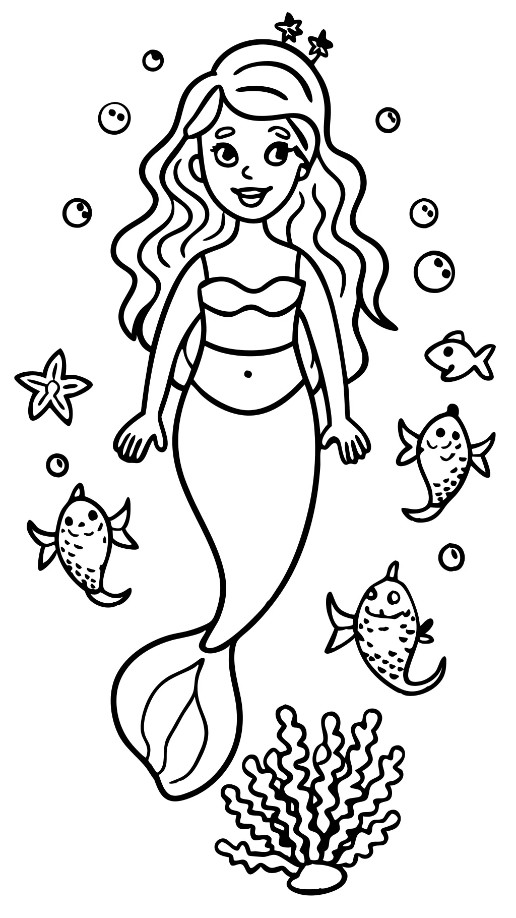 mermaid pictures coloring pages